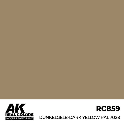 AK Interactive AKRC859 Real Colors Dunkelgelb Dark Yellow RAL 7028 17ml Lacquer Paint