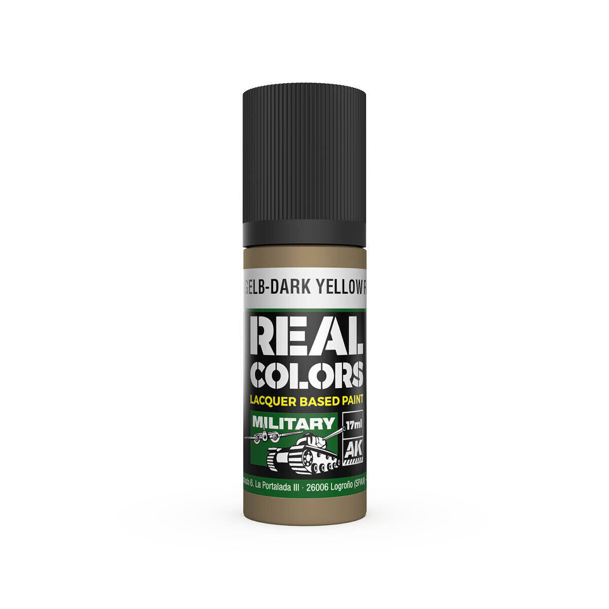 AK Interactive AKRC859 Real Colors Dunkelgelb Dark Yellow RAL 7028 17ml Lacquer Paint
