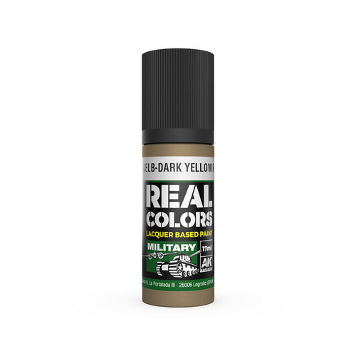 AK Interactive AKRC859 Real Colors Dunkelgelb Dark Yellow RAL 7028 17ml Lacquer Paint