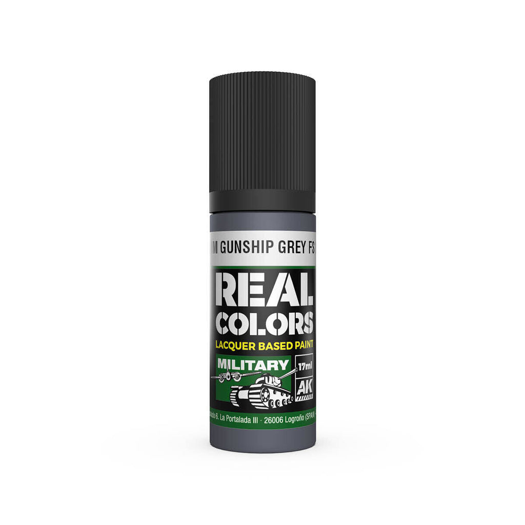 AK Interactive AKRC913 Real Colors Medium Gunship Grey FS 36118 17ml Lacquer Paint