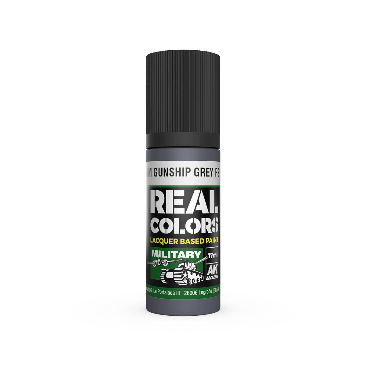 AK Interactive AKRC913 Real Colors Medium Gunship Grey FS 36118 17ml Lacquer Paint