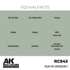 AK Interactive AKRC943 Real Colors RLM 76 Version 1 Lacquer Paint 17ml
