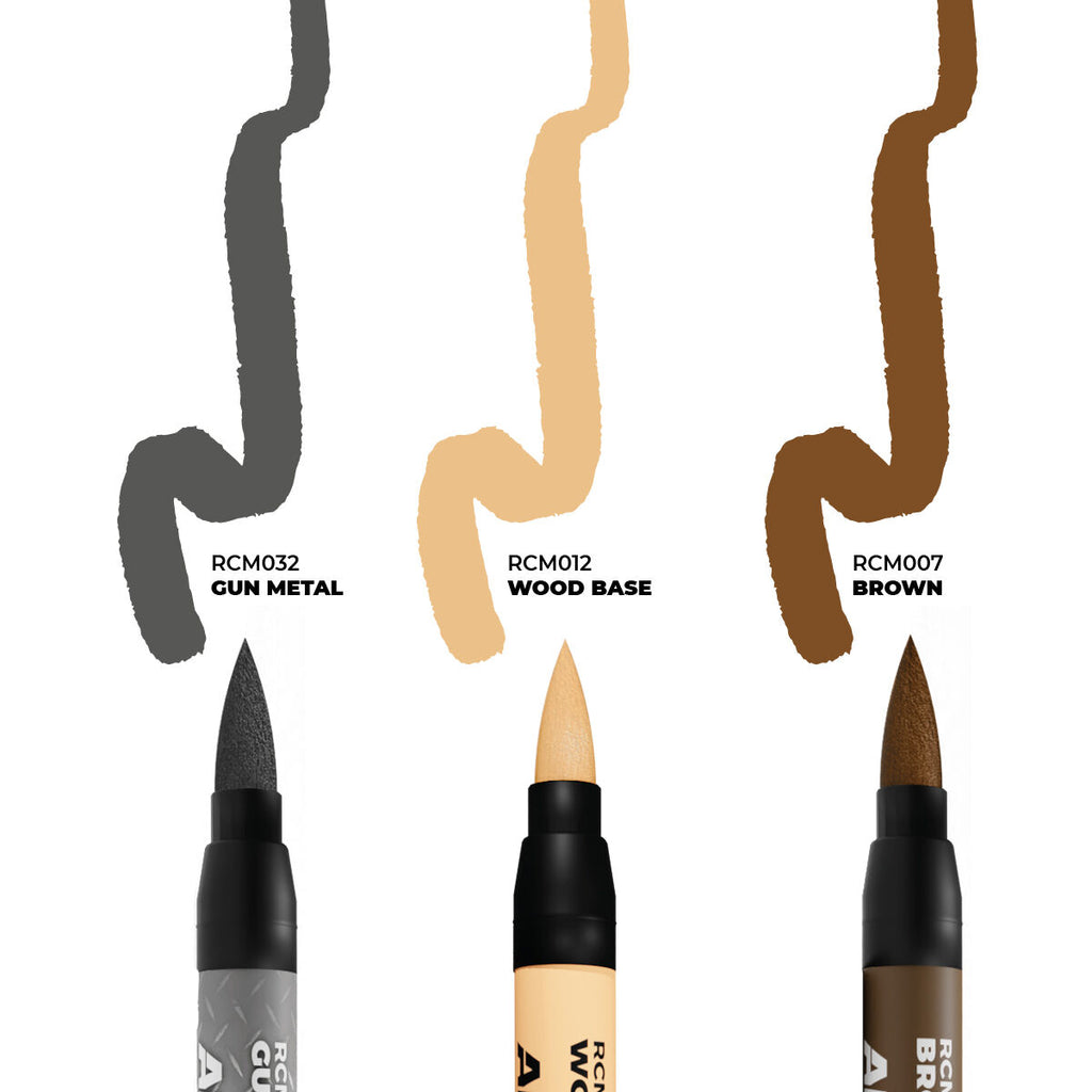 AK Interactive AKRCM101 RC Markers Tools Set 3 Acrylic Paint Markers