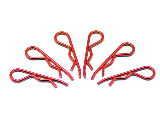 Arrowmax AM-103122 Body Clip 1/8 - Metallic Red  (6) - Hobby City NZ (8347067154669)