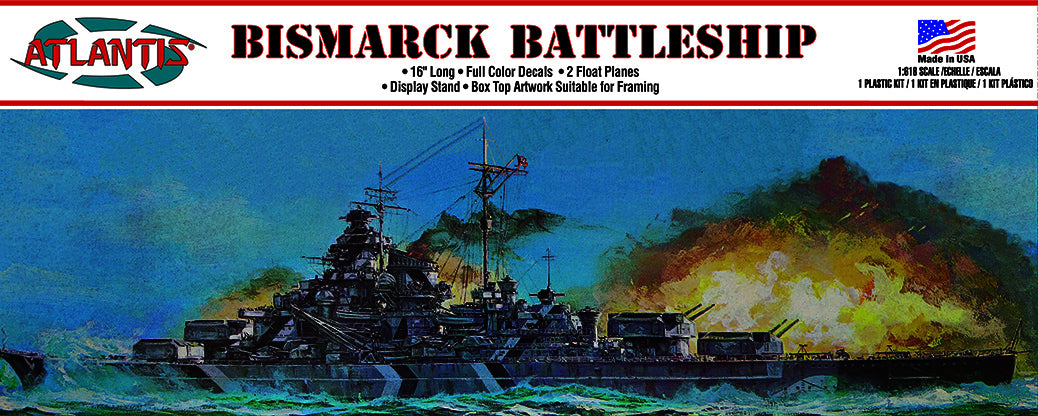 Atlantis Models AMCM3008 1/600 Bismarck Battleship