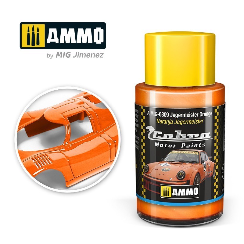 AMMO by Mig Jimenez A.MIG-0309 Cobra Motor Jagermeister Orange Acrylic Paint (8469601681645)