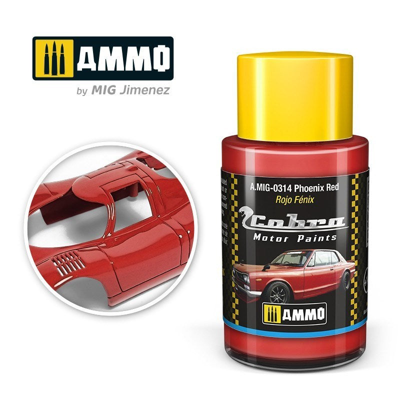 AMMO by Mig Jimenez A.MIG-0314 Cobra Motor Phoenix red Acrylic Paint (8469601943789)