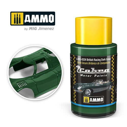 AMMO by Mig Jimenez A.MIG-0324 Cobra Motor British Racing Dark Green Acrylic Paint (8469602631917)