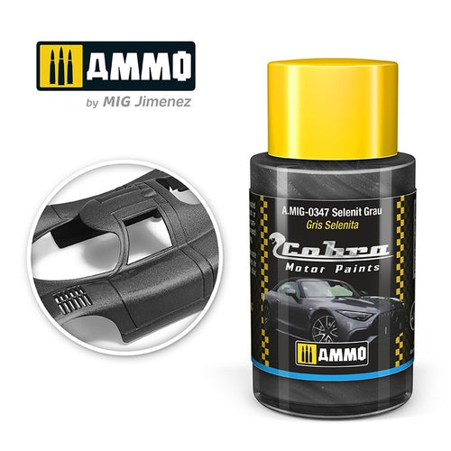 AMMO by Mig Jimenez A.MIG-0347 Cobra Motor Selenit Grau Acrylic Paint (8469603975405)