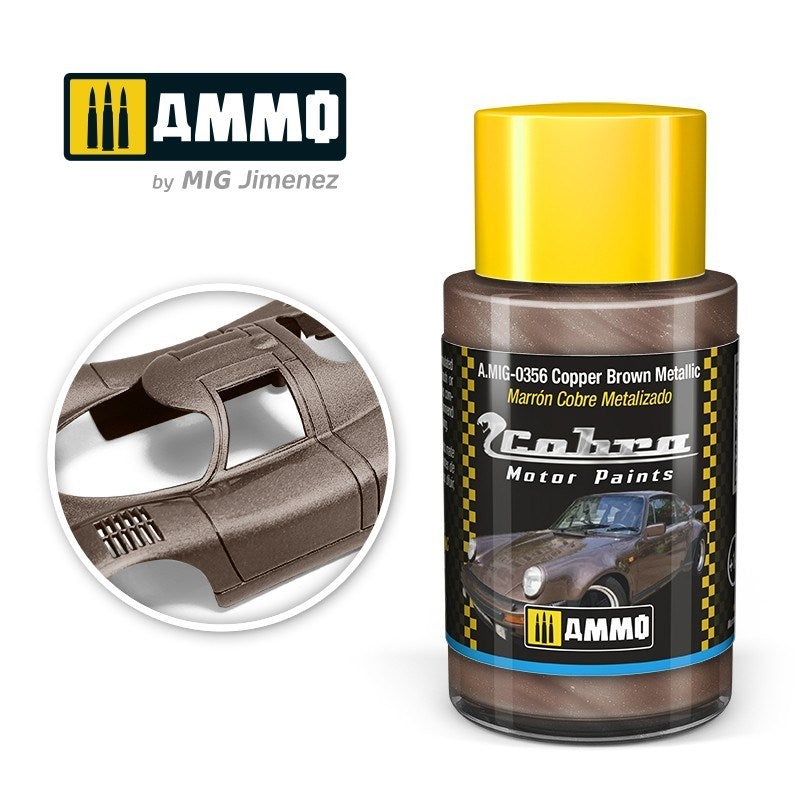 AMMO by Mig Jimenez A.MIG-0356 Cobra Motor Copper Brown Metallic Acrylic Paint (8469604761837)