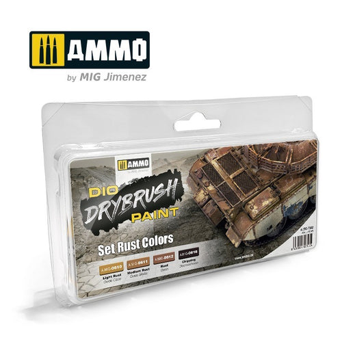 AMMO by Mig Jimenez Drybrush Set Rust Colors