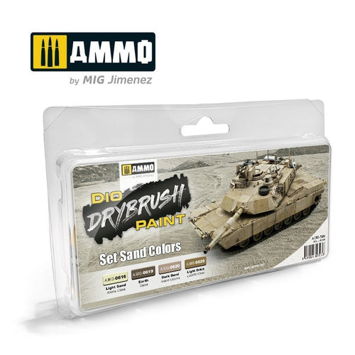 AMMO by Mig Jimenez Drybrush Set Sand Colors