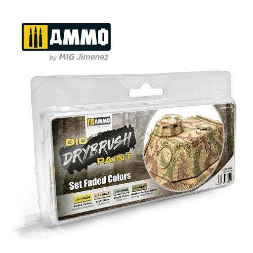 AMMO by Mig Jimenez Drybrush Set Faded Colors