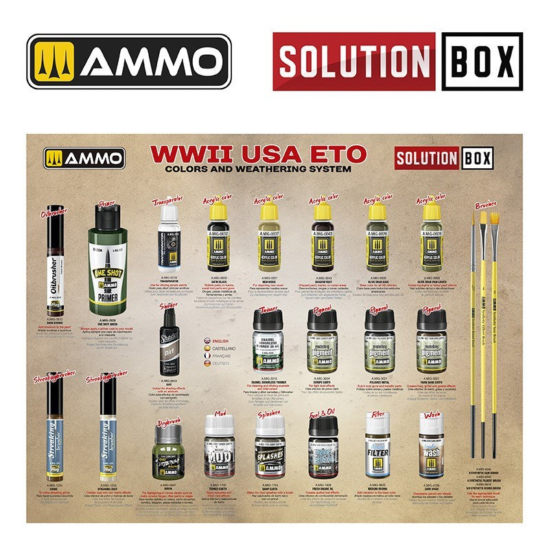 AMMO by Mig Jimenez A.MIG-7728 Solution Box 20 WWII USA ETO (8470979772653)
