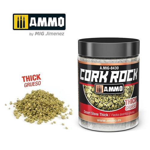 AMMO by Mig Jimenez A.MIG-8430 Terraform Cork Rock Desert Stone Thick Jar 100ml (8470981116141)