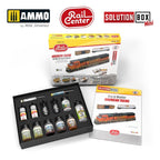 AMMO by Mig Jimenez RAIL CENTER SOLUTION BOX MINI #02 AMERICAN TRAINS. All (2)
