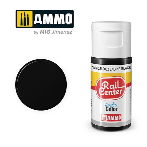 AMMO by Mig Jimenez AMMO.R-0002 Rail Center Engine Black Acrylic Paint (8470983180525)