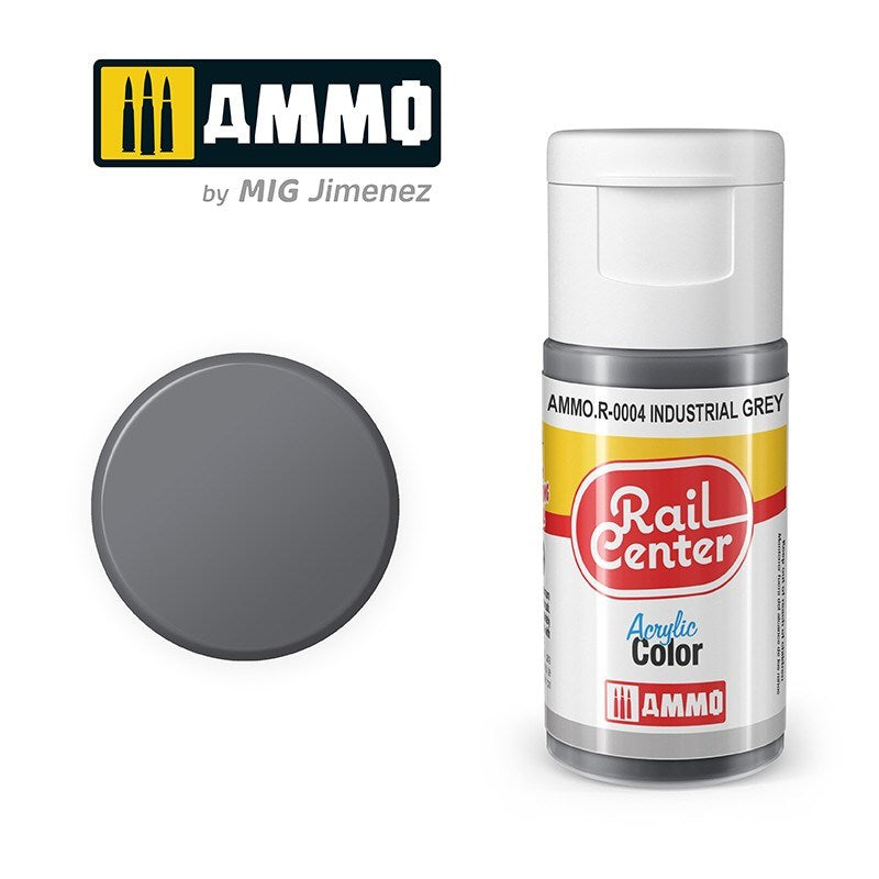 AMMO by Mig Jimenez AMMO.R-0004 Rail Center Industrial Grey Acrylic Paint