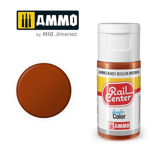 AMMO by Mig Jimenez AMMO.R-0031 Rail Center Boxcar Brown Acrylic Paint (8470984392941)