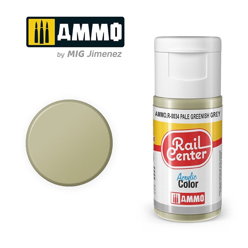 AMMO by Mig Jimenez AMMO.R-0034 Rail Center Pale Greenish Grey Acrylic Paint