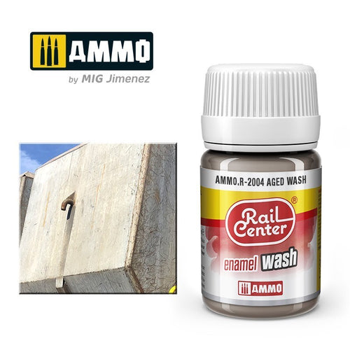 AMMO by Mig Jimenez AMMO.R-2004 Rail Center Aged Wash 35ml (8470986653933)