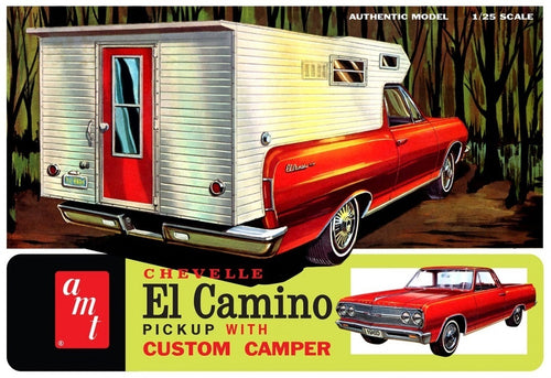 AMT 1364 1/25 65 Chev ElCaminoW/Camper (8950412640493)