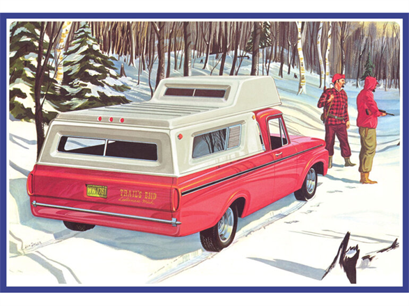 AMT 1412 1/25 1963 Ford F100 Camper 3n1 (8872266760429)