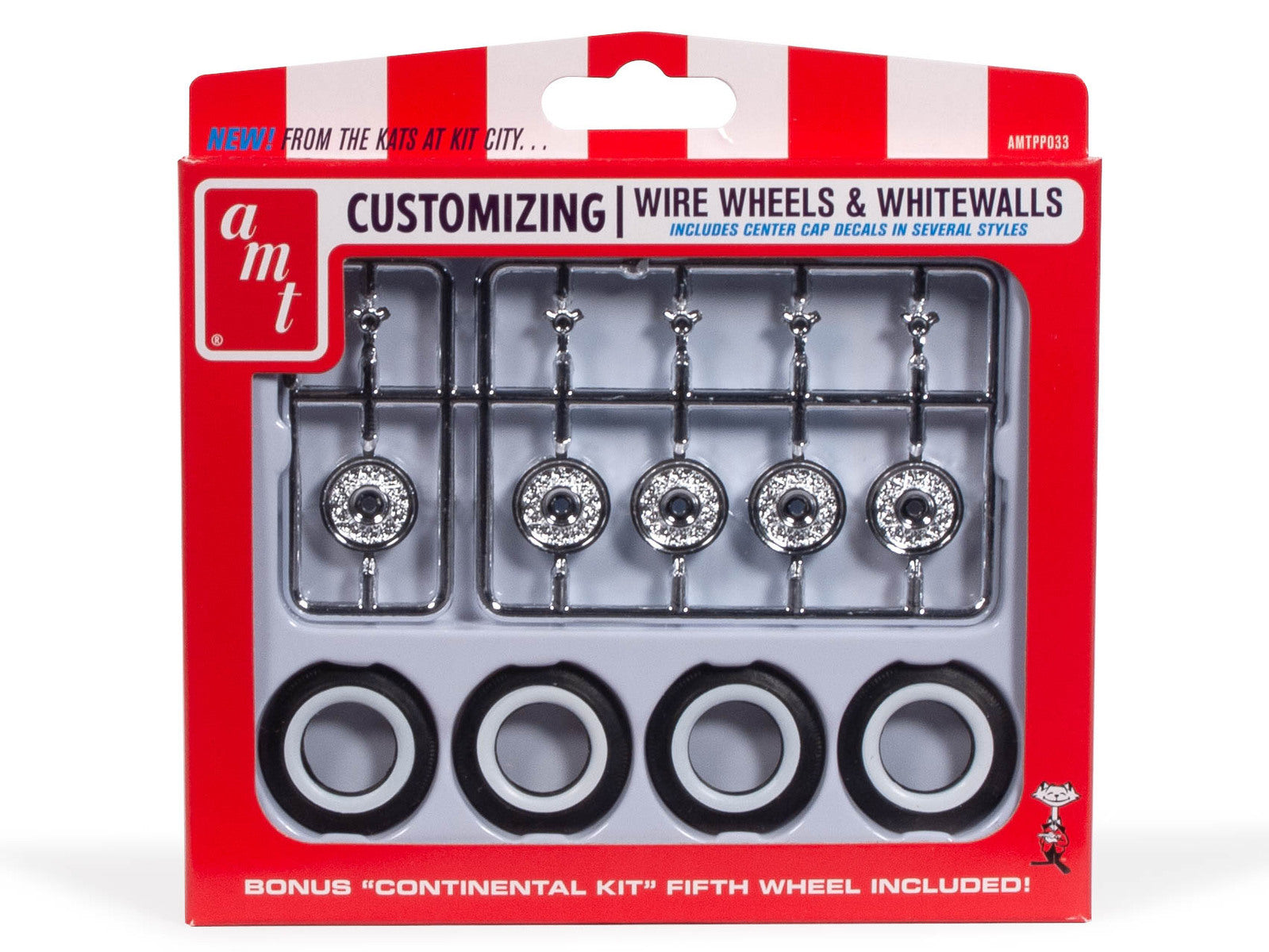 AMT PP033 1/25 KH Wire Whls &Tires Parts (8950415130861)