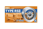 Aoshima 1/24 BBS Type RS II 17-Inch - Wheels and Tires (2 Pairs)