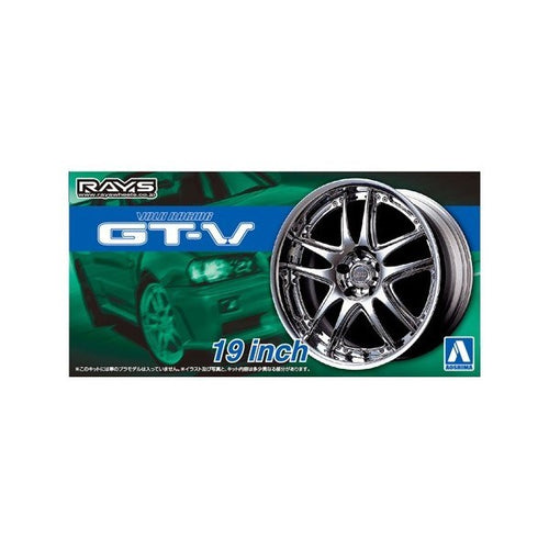 Aoshima 1/24 Volk Racing GT-V 19-Inch - Wheels and Tires (2 Pairs)