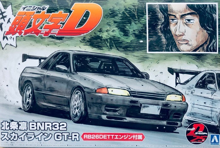 Aoshima 05959 1/24 Initial D Nissan Skyline GT-R Rin Hojyo BNR32 (9217742438637)