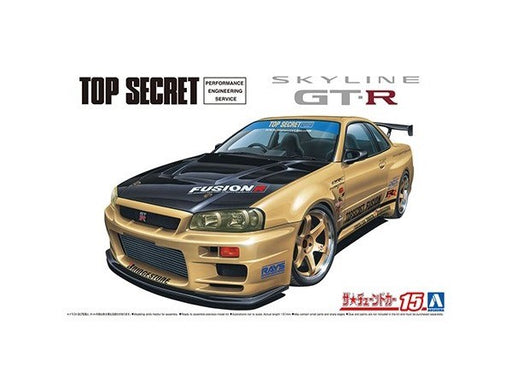 Aoshima 05984 1/24 2002 TOP SECRET Nissan BNR34 Skyline GT-R (8191632212205)