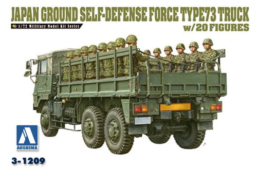Aoshima 1/72 JGSDF TYPE73 TRUCK W/20 INFTRY FIGS