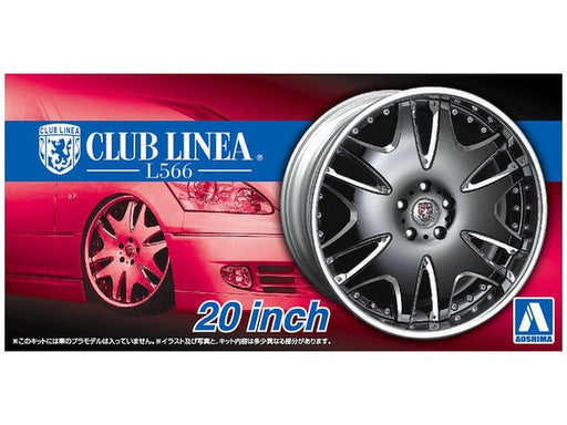 xAoshima 1/24 RIMS & TIRES "CLUB LINEA L566 20" (8278222602477)