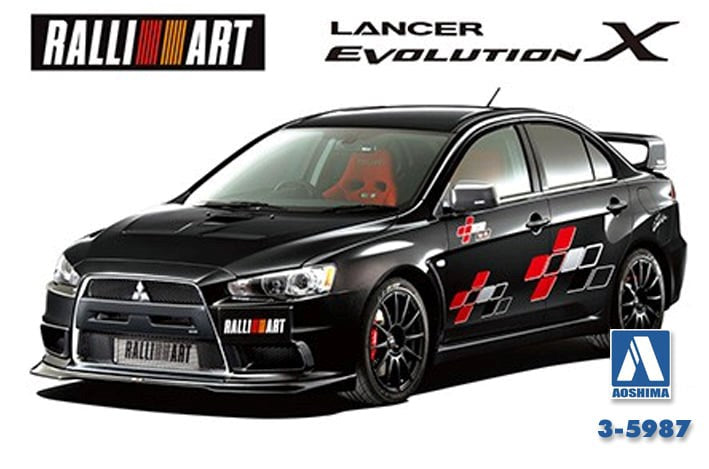 Aoshima 5987 1/24 RALLIART CZ4A LANCER EVO X '07 (8278345711853)