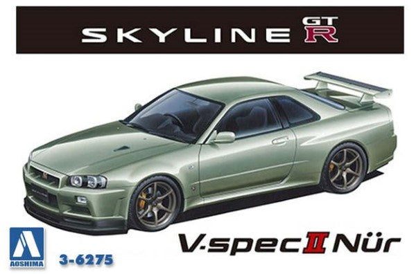 Aoshima 6275 1/24 BNR34 SKYLINE GT-R V-SPEC II NUR - Hobby City NZ (7788018499821)