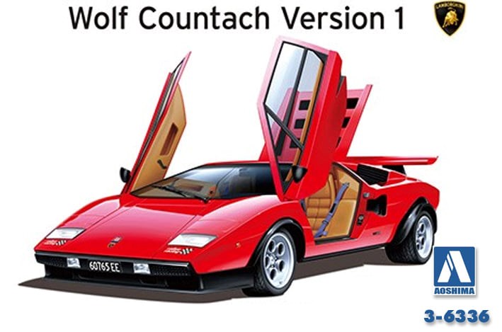 Aoshima 6336 1/24 WOLF COUNTACH VER. 1 1975 - Hobby City NZ (7788020203757)