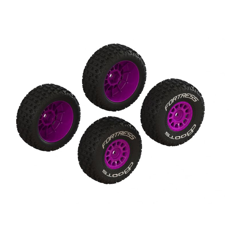 ARRMA dBoots Fortress Glued Tyres Purple RC Tyre 1/16 Scale