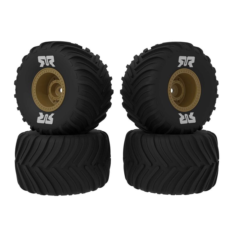 ARRMA ARA-2586 dBoots Chevron MT Tire Set Glued (Bronze) (2 Pairs) - GROM (9250444116205)