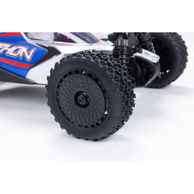 ARRMA Typhon Grom MEGA 380 Brushed 4X4 Small Scale RTR with Battery & Charger Blue/Silver RC Buggy (10)