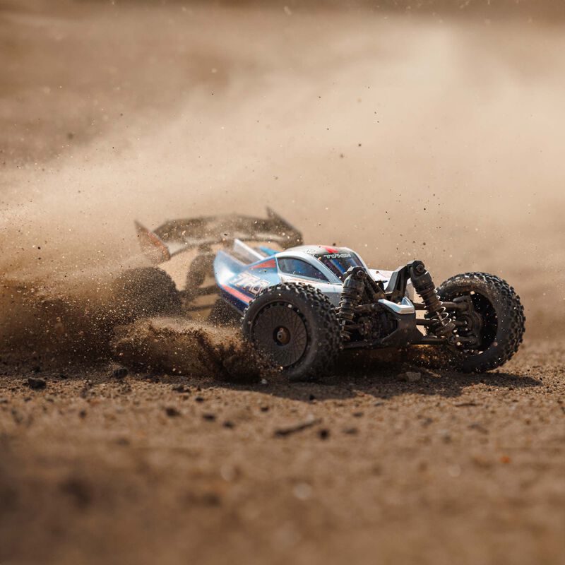 ARRMA Typhon Grom MEGA 380 Brushed 4X4 Small Scale RTR with Battery & Charger Blue/Silver RC Buggy (35)