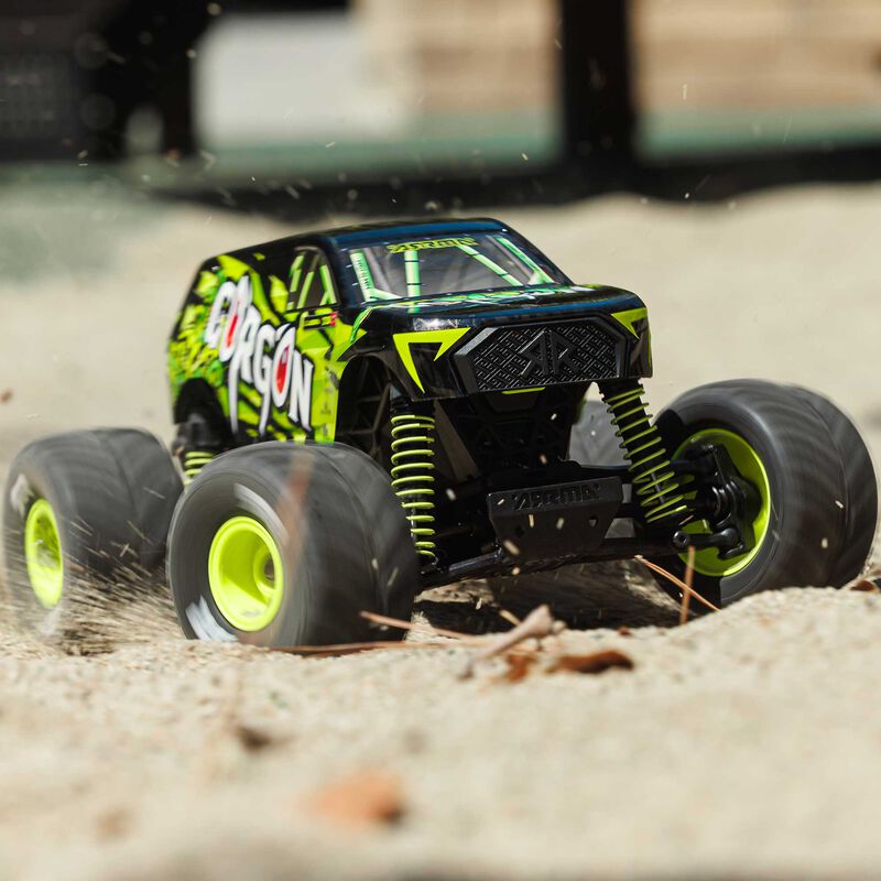 ARRMA Gorgon Grom 4X4 RTR Brushed Yellow RC Monster Truck 1/16 Scale (22)