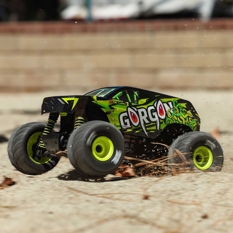 ARRMA Gorgon Grom 4X4 RTR Brushed Yellow RC Monster Truck 1/16 Scale (17)