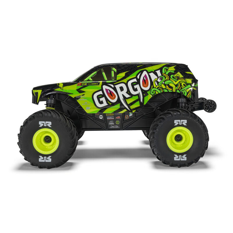 ARRMA Gorgon Grom 4X4 RTR Brushed Yellow RC Monster Truck 1/16 Scale (13)