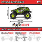 ARRMA Gorgon Grom 4X4 RTR Brushed Yellow RC Monster Truck 1/16 Scale (3)