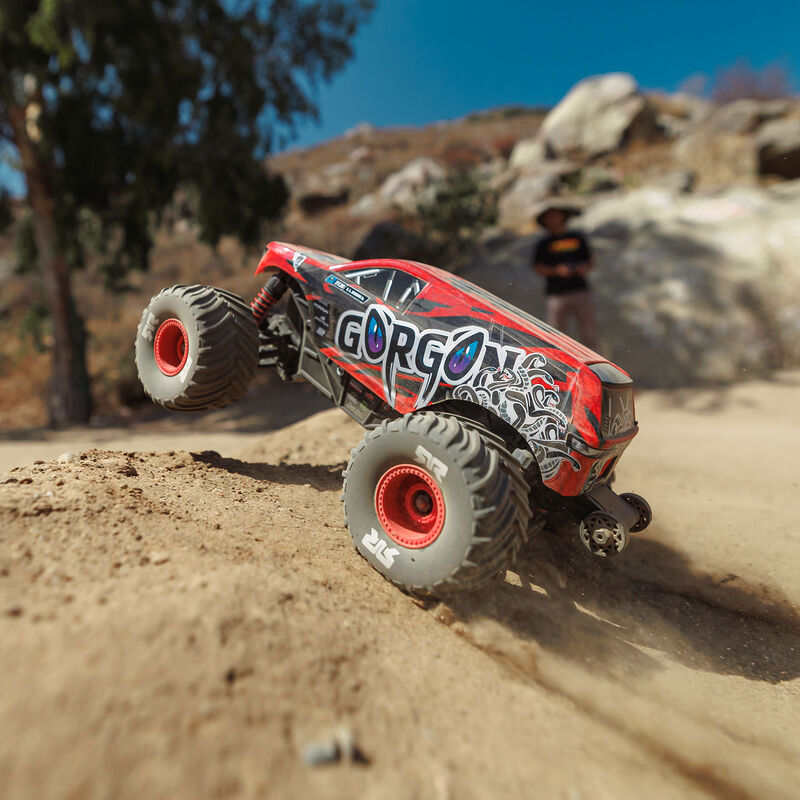 ARRMA Gorgon Grom 4X4 RTR Brushed Red RC Monster Truck 1/16 Scale (21)