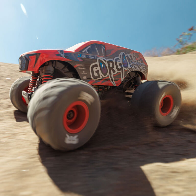ARRMA Gorgon Grom 4X4 RTR Brushed Red RC Monster Truck 1/16 Scale (20)