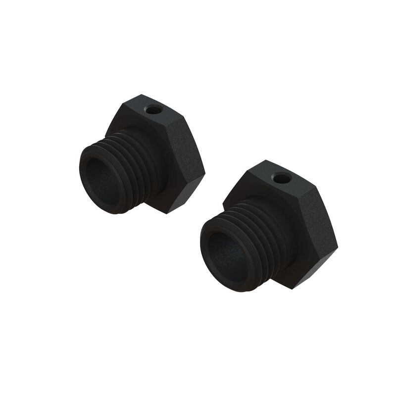 ARRMA ARA311067 Aluminum Wheel Hex 17mm - 14.6mm Thick Black (2) (8531201720557)
