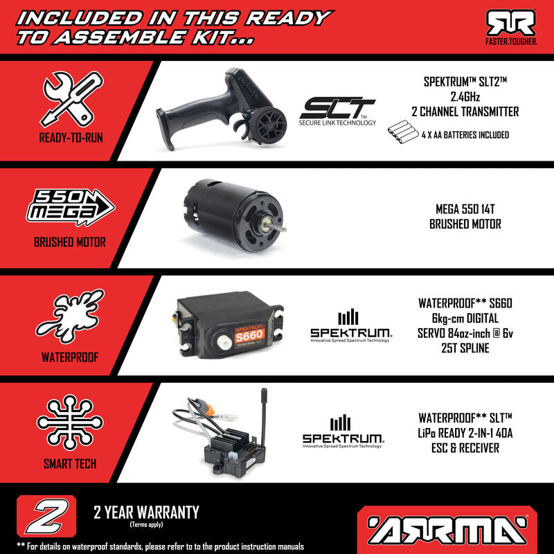 ARRMA GORGON 2WD Ready-To-Assemble Brushed RC Monster Truck 1/10 Scale (5)