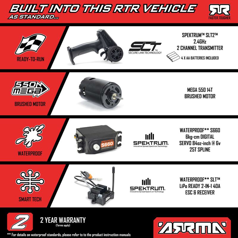 ARRMA GORGON 2WD RTR Brushed Purple RC Monster Truck 1/10 Scale (4)
